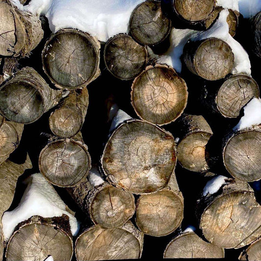 Coussin 18x18  Bûches enneigées CV-1818-066