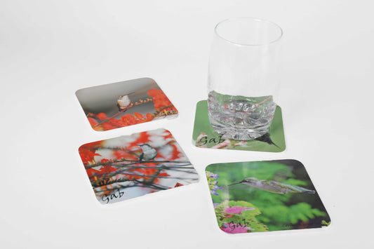 Ensemble de sous verres thématique Colibris