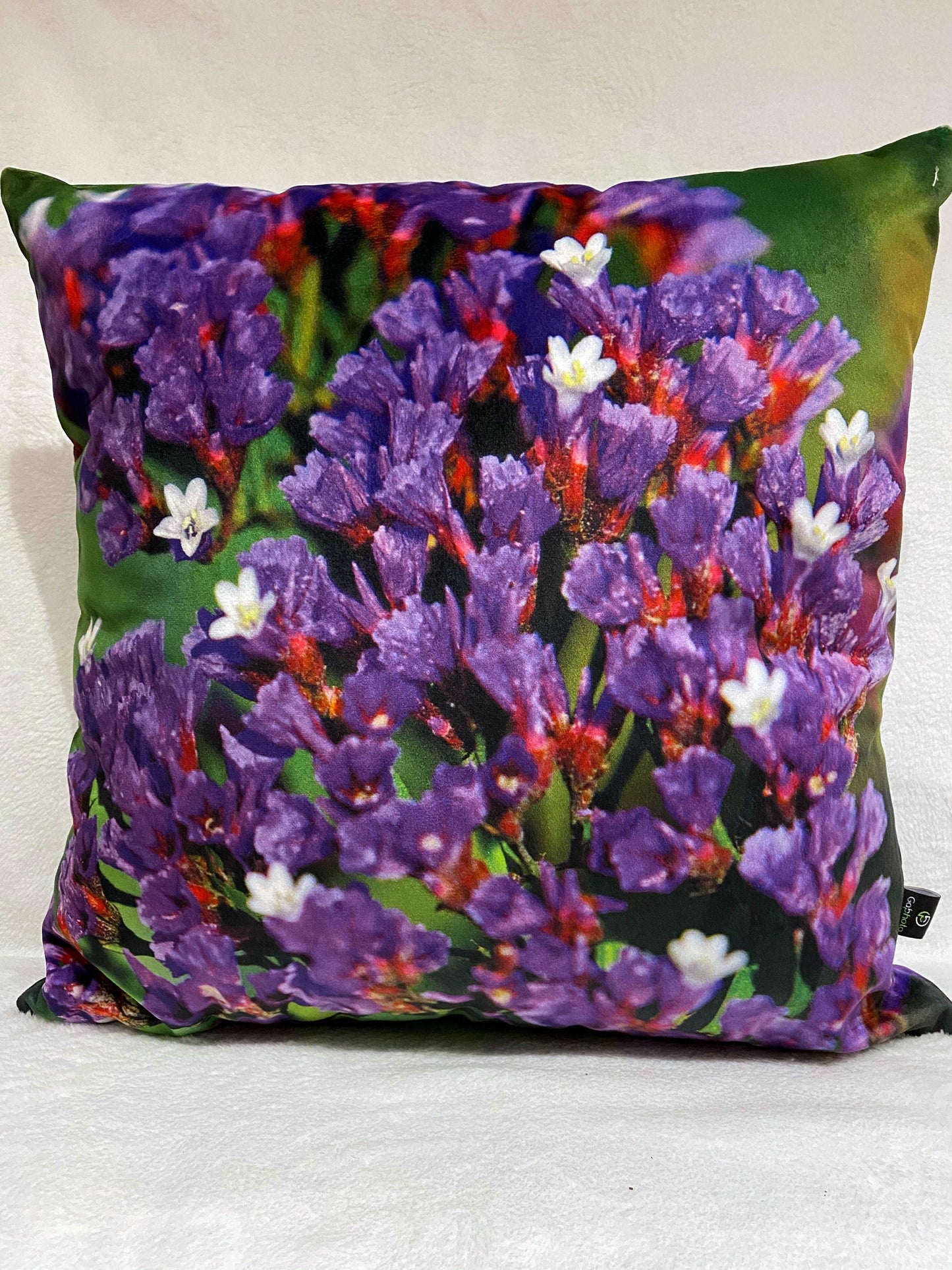 Coussin 18x18 Fleurs mauves Gabphotoboutique