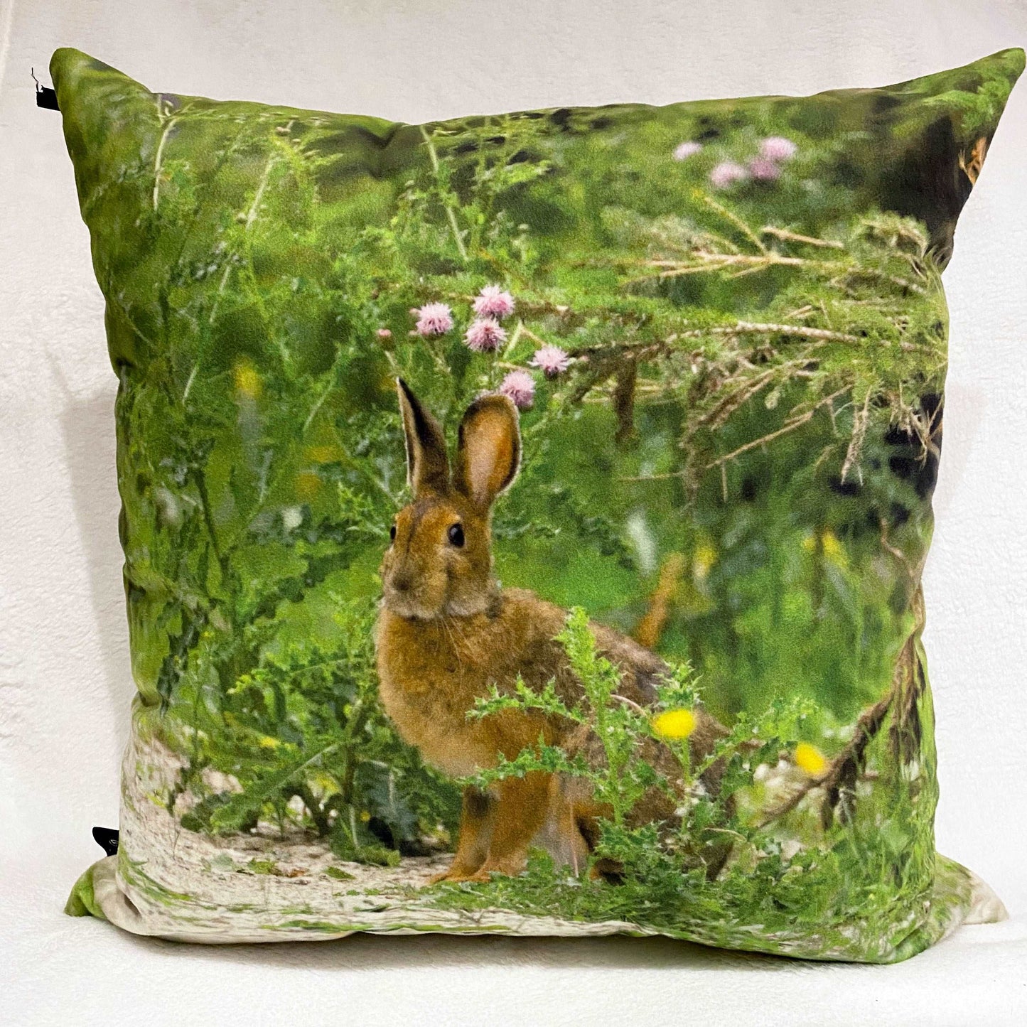 Coussin 18x18 Lièvre et chardons CS-1818-009