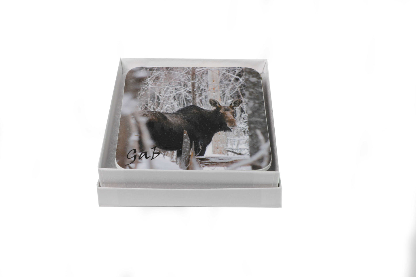 Ensemble de sous verres thématique Orignaux