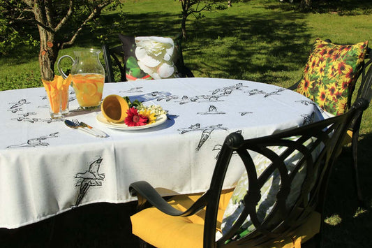 Nappe Gabphoto Oies noir et blanc 1a