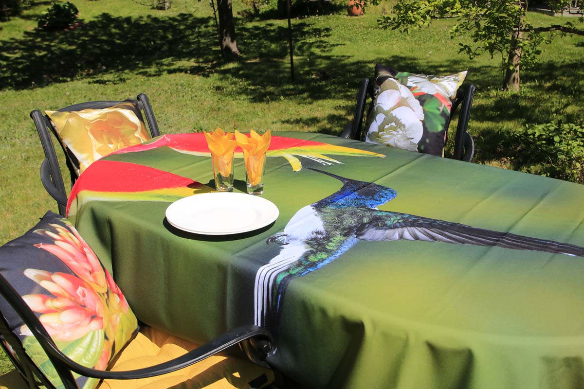 Nappe Gabphoto Colibri bleu et vert 1b