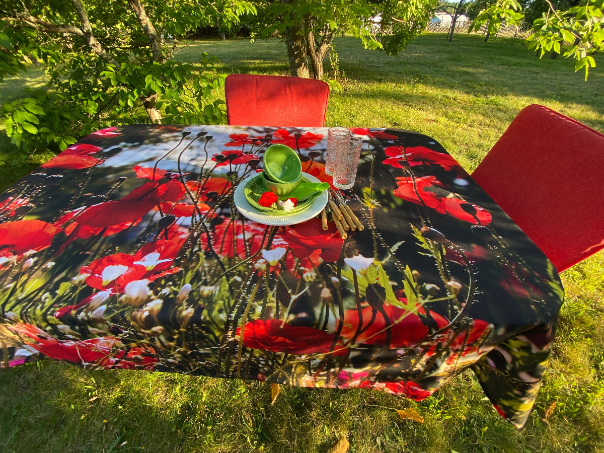 Orange Poppies Tablecloth