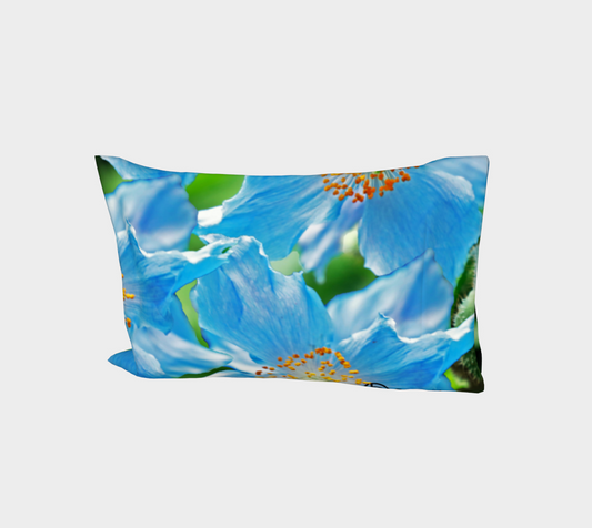Gabphoto Taie oreiller Pavots bleus 1b