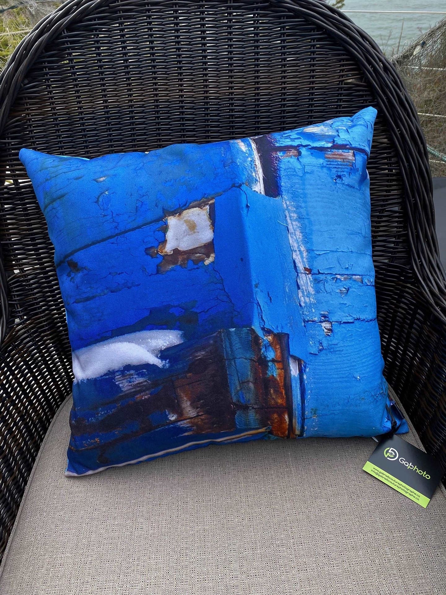 Outdoor cushions Blue wreck 18x18 CV-1818-062
