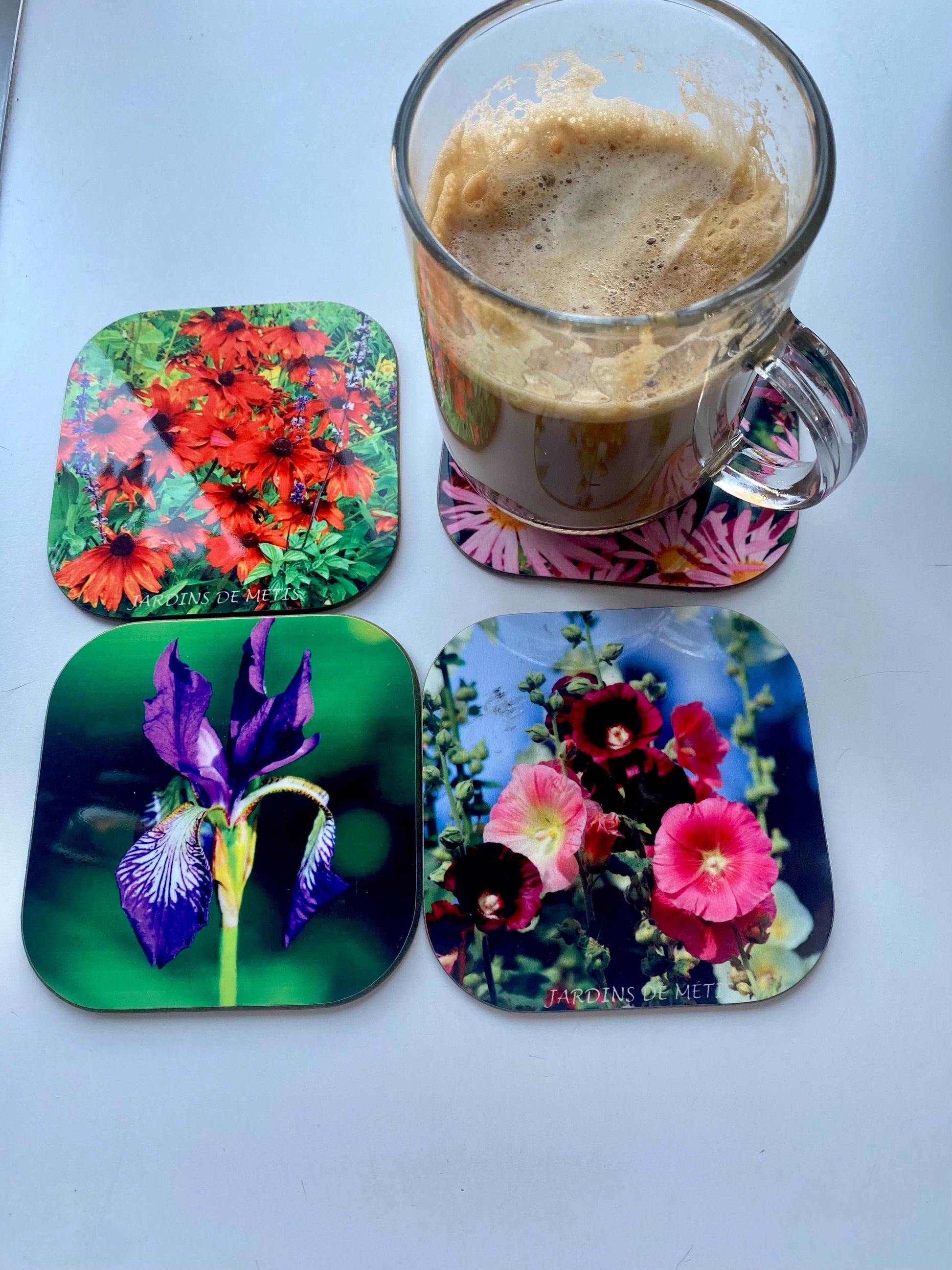 Ensemble de sous verres thématique Fleurs SV-002