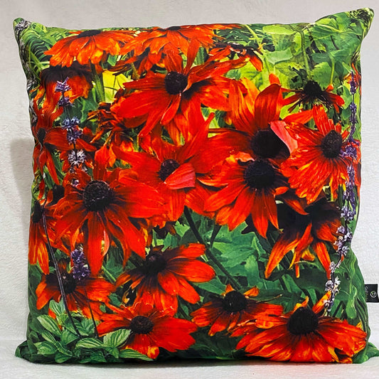 Coussins 18x18 Rudbeckias orangeCV-1818-042