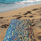 Serviette de Plage Roches sous l'eau/Vagues sur rivage