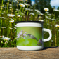 Tasse en métal TA-018 Colibri fond vert