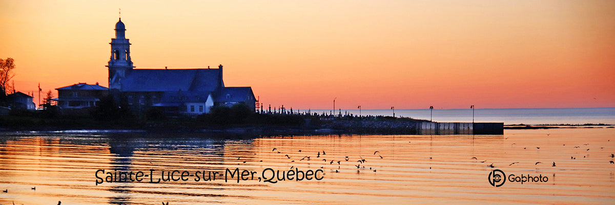 Tasse en métal TA-029 Baie de Ste Luce coucher de soleil