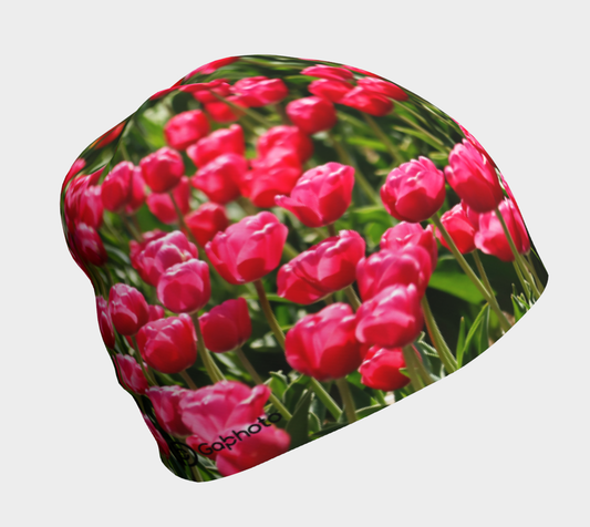 Tuque  T-017 Tulipes rose