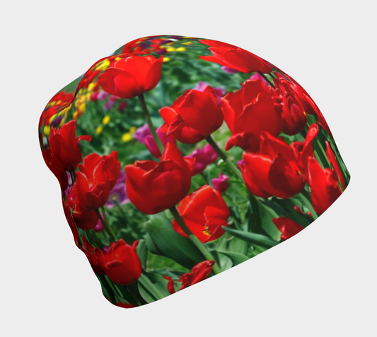 Tuque  T-016 Tulipes rouge