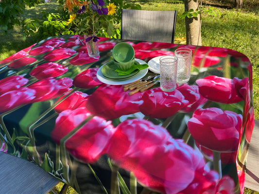 Pink Tulips Tablecloth NP-063