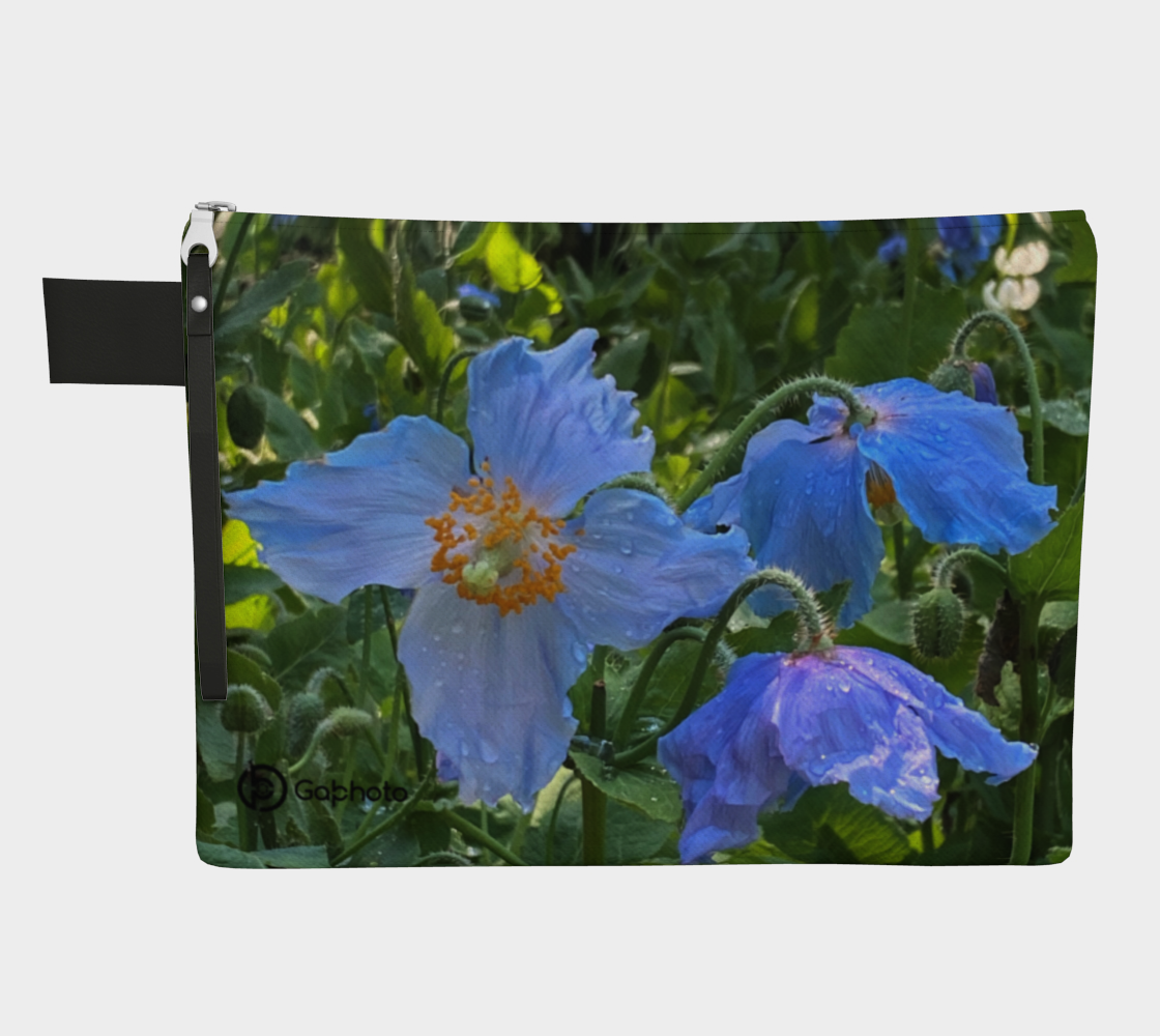 Blue Poppies Pouch PT-009 